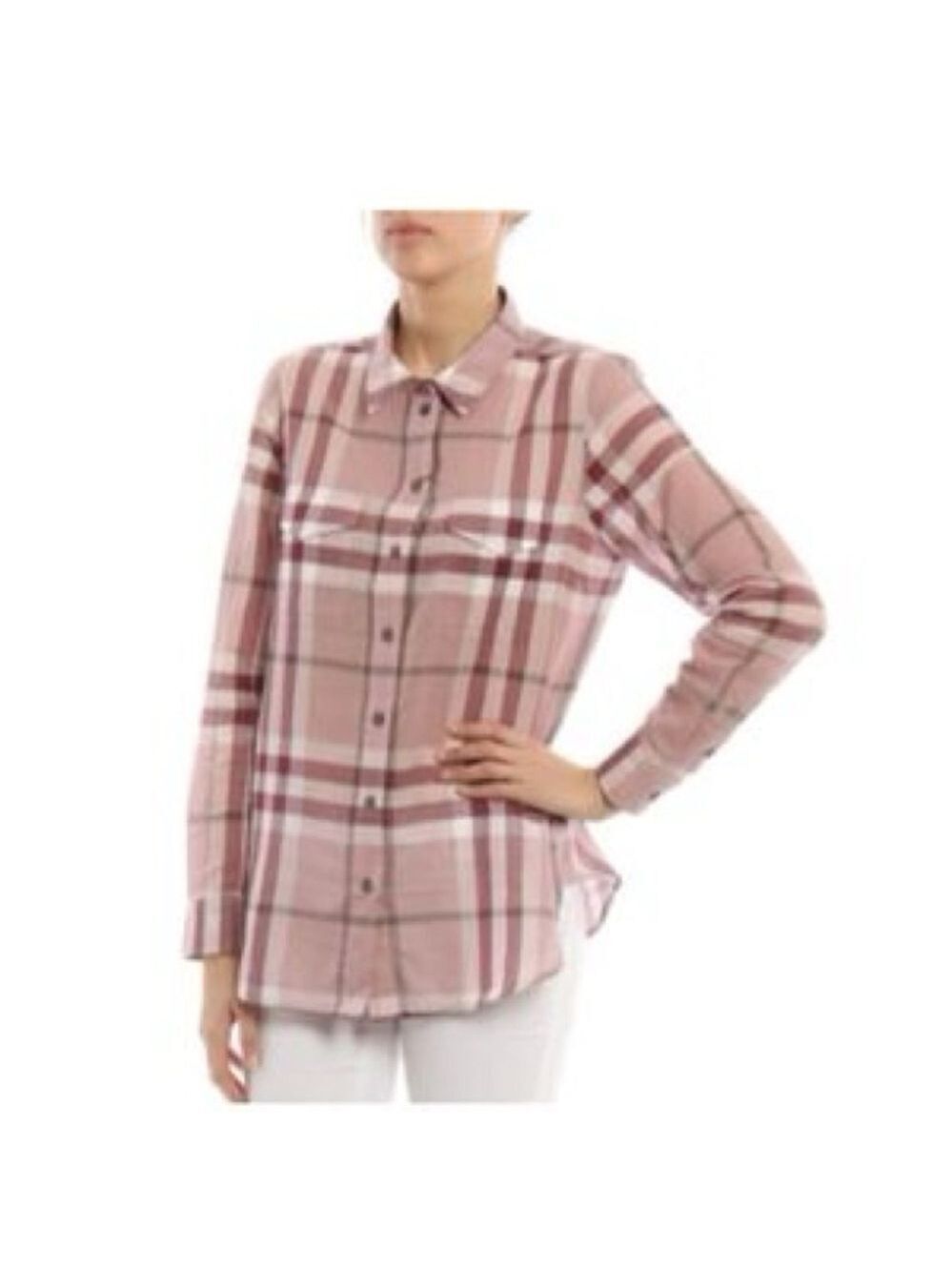 Burberry Pink Plaid Button Down Shirt Sz Small